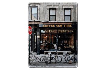 Plaque en étain disant 30x40cm Café New York Café 1