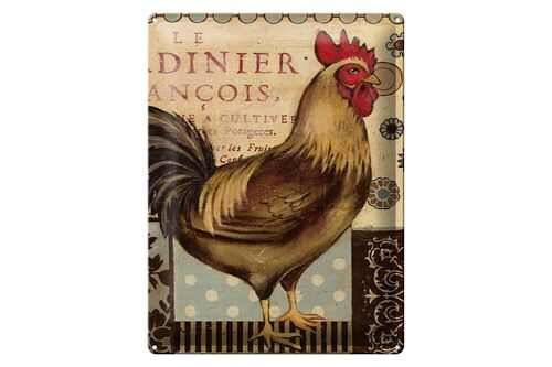 Blechschild Spruch 30x40cm Nostalgie Huhn Vintage Antik