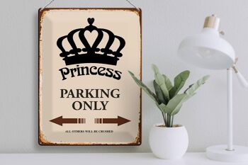 Panneau en étain indiquant 30x40cm Princess parking only Corona 3