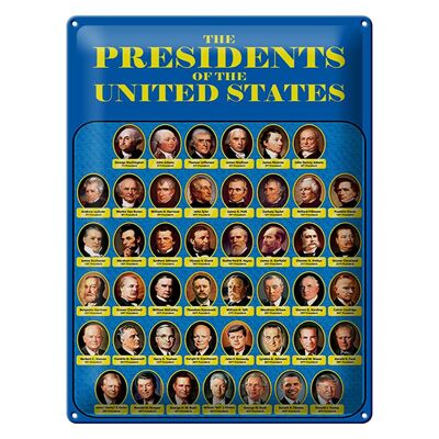 Blechschild Spruch 30x40cm the presidents of United States