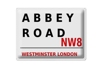 Plaque en tôle Londres 40x30cm Street Abbey Road NW8 1