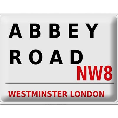 Plaque en tôle Londres 40x30cm Street Abbey Road NW8