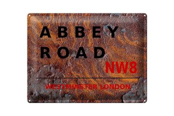 Plaque en tôle Londres 40x30cm Abbey Road NW8 1