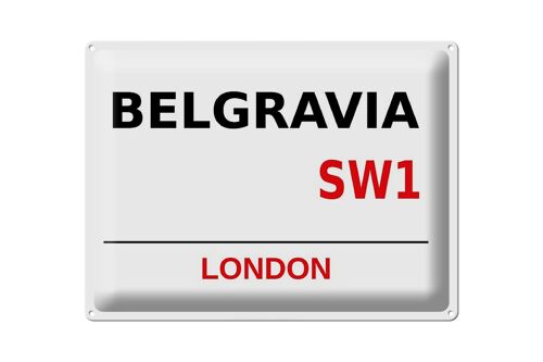 Blechschild London 40x30cm Street Belgravia SW1