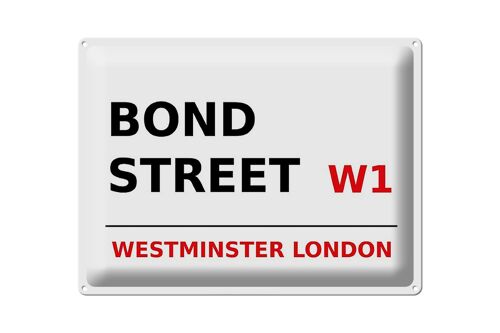 Blechschild London 40x30cm Bond Street W1