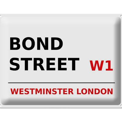Cartel de chapa Londres 40x30cm Bond Street W1