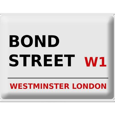 Blechschild London 40x30cm Bond Street W1