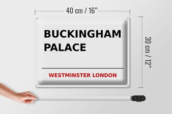 Panneau en étain Londres 40x30cm, rue Buckingham Palace 4