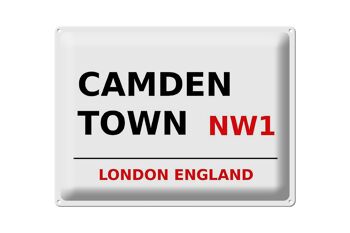 Plaque en tôle Londres 40x30cm Angleterre Camden Town NW1 1