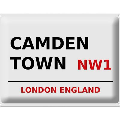 Targa in metallo Londra 40x30 cm Inghilterra Camden Town NW1