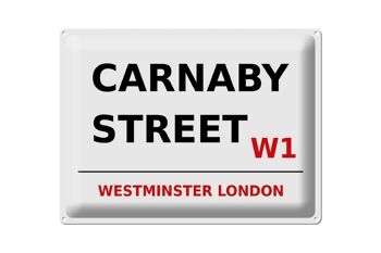 Plaque en tôle Londres 40x30cm Westminster Carnaby Street W1 1