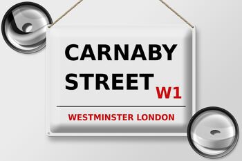Plaque en tôle Londres 40x30cm Westminster Carnaby Street W1 2