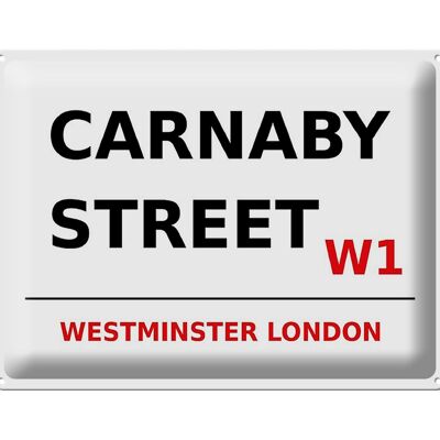 Plaque en tôle Londres 40x30cm Westminster Carnaby Street W1