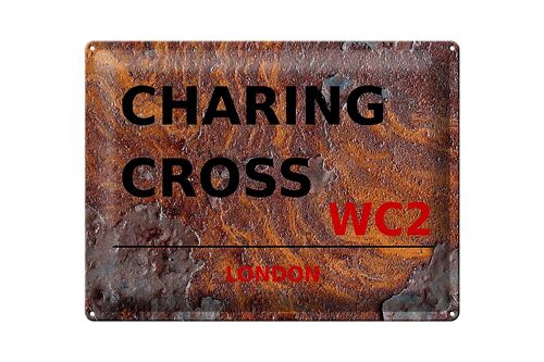 Blechschild London 40x30cm Charing Cross WC2 Geschenk