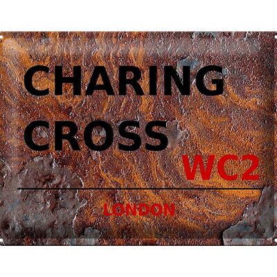 Cartel de chapa Londres 40x30cm Charing Cross WC2 Regalo