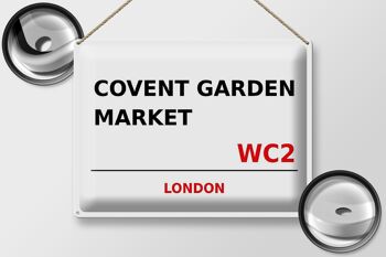 Plaque en tôle Londres 40x30cm Covent Garden Market WC2 2