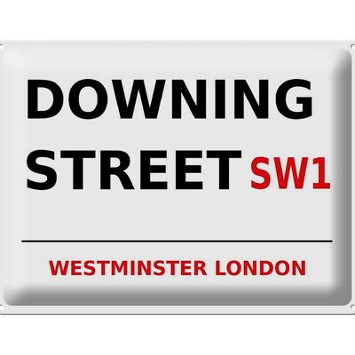 Targa in metallo Londra 40x30 cm Westminster Downing Street SW1
