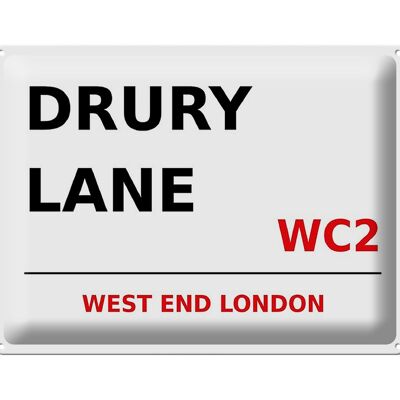 Cartel de chapa Londres 40x30cm West End Drury Lane WC2