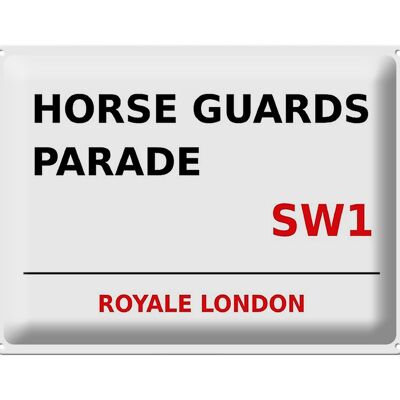 Targa in metallo Londra 40x30 cm Royale Horse Guards Parade SW1