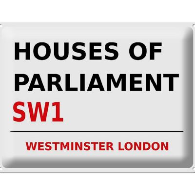 Cartel de chapa Londres 40x30cm Casas del Parlamento SW1