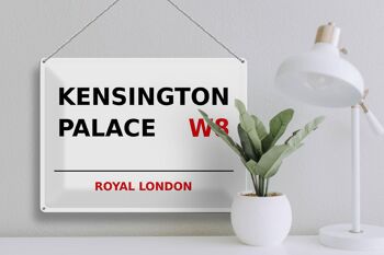 Plaque en tôle Londres 40x30cm Royal Kensington Palace W8 3