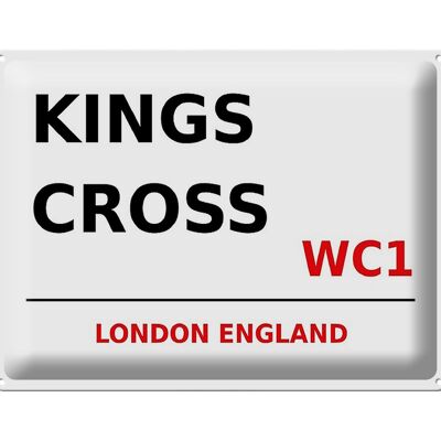 Blechschild London 40x30cm England Kings Cross WC1