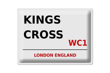 Panneau en étain de Londres, 40x30cm, Angleterre Kings Cross WC1 1