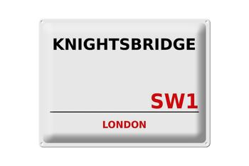 Plaque en tôle Londres 40x30cm Knightsbridge SW1 1