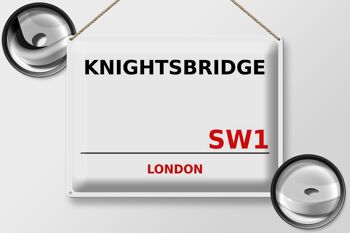 Plaque en tôle Londres 40x30cm Knightsbridge SW1 2