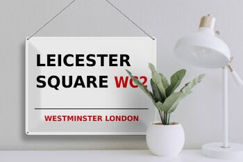 Plaque en tôle Londres 40x30cm Westminster Leicester Square WC2 3