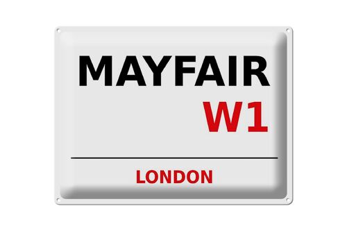 Blechschild London 40x30cm Mayfair W1 Wanddeko