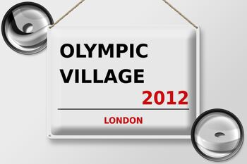Plaque en tôle Londres 40x30cm Village Olympique 2012 2
