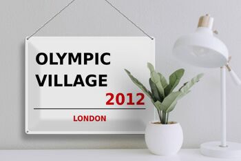 Plaque en tôle Londres 40x30cm Village Olympique 2012 3