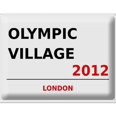 Plaque en tôle Londres 40x30cm Village Olympique 2012