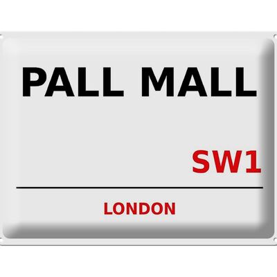 Metal sign London 40x30cm Pall Mall SW1 wall decoration