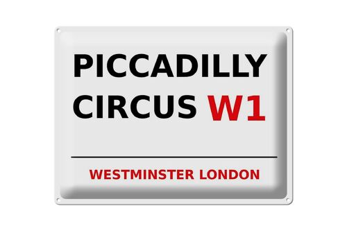 Blechschild London 40x30cm Westminster Piccadilly Circus W1