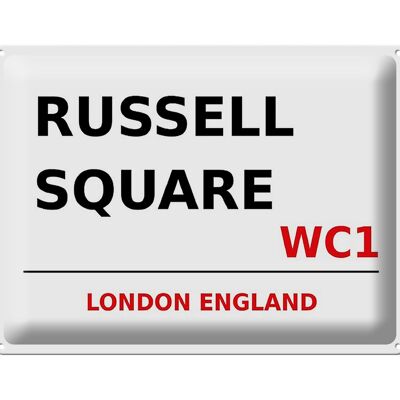Blechschild London 40x30cm England Russell Square WC1