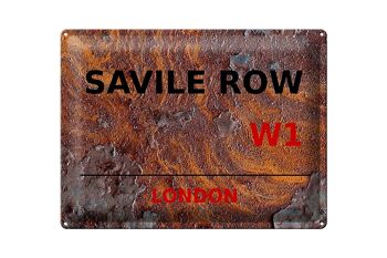 Plaque en tôle Londres 40x30cm Savile Row W1 1