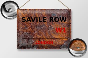 Plaque en tôle Londres 40x30cm Savile Row W1 2