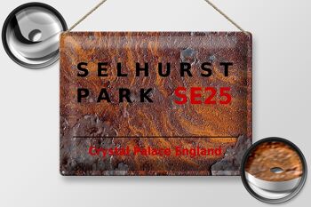 Plaque en tôle Londres 40x30cm Angleterre Selhurst Park SE25 Rouille 2