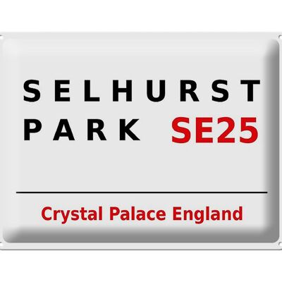 Targa in metallo Londra 40x30 cm Inghilterra Selhurst Park SE25