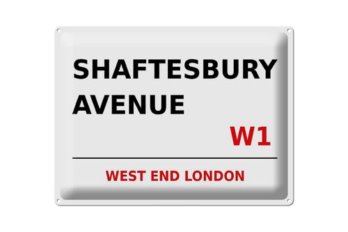 Blechschild London 40x30cm West End Shaftesbury Avenue W1
