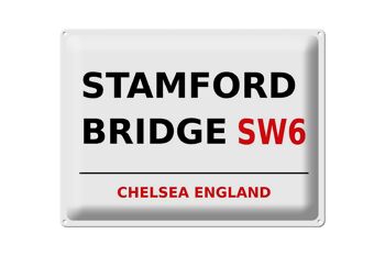 Panneau en étain Londres 40x30cm Angleterre Stamford Bridge SW6 1