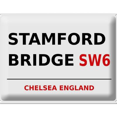 Targa in metallo Londra 40x30 cm Inghilterra Stamford Bridge SW6