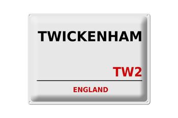 Plaque en tôle Angleterre 40x30cm Twickenham TW2 1