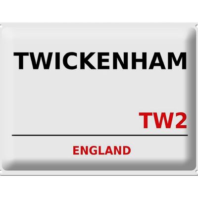 Blechschild England 40x30cm Twickenham TW2