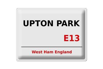 Panneau en étain Angleterre 40x30cm West Ham Upton Park E13 1