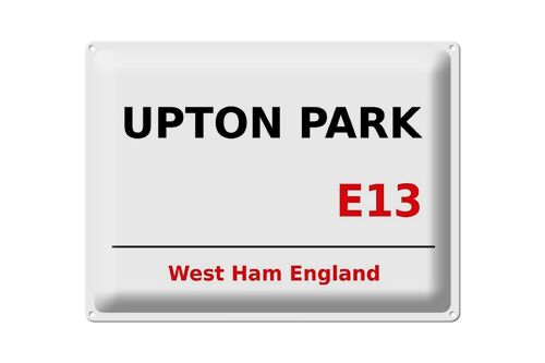 Blechschild England 40x30cm West Ham Upton Park E13
