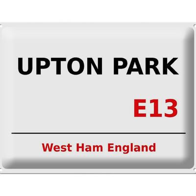 Cartel de chapa Inglaterra 40x30cm West Ham Upton Park E13