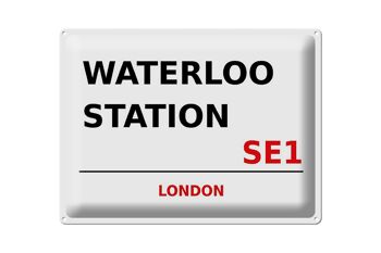 Plaque en tôle Londres 40x30cm Waterloo Station SE1 1